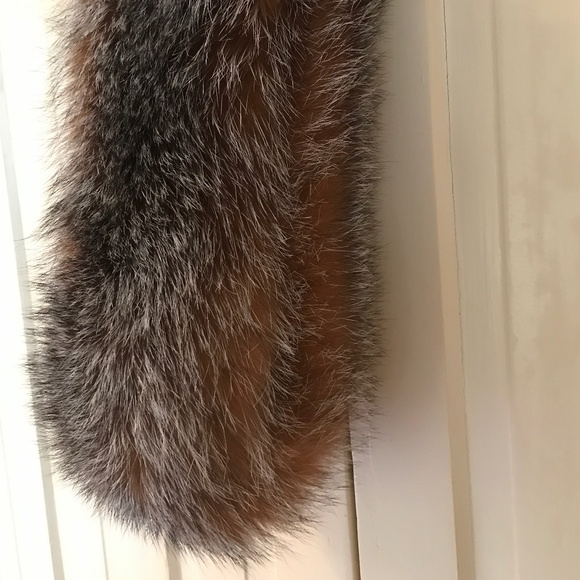 SURELL GENUINE CRYSTAL FOX FUR HEADBAND/COLLAR - Picture 3 of 11